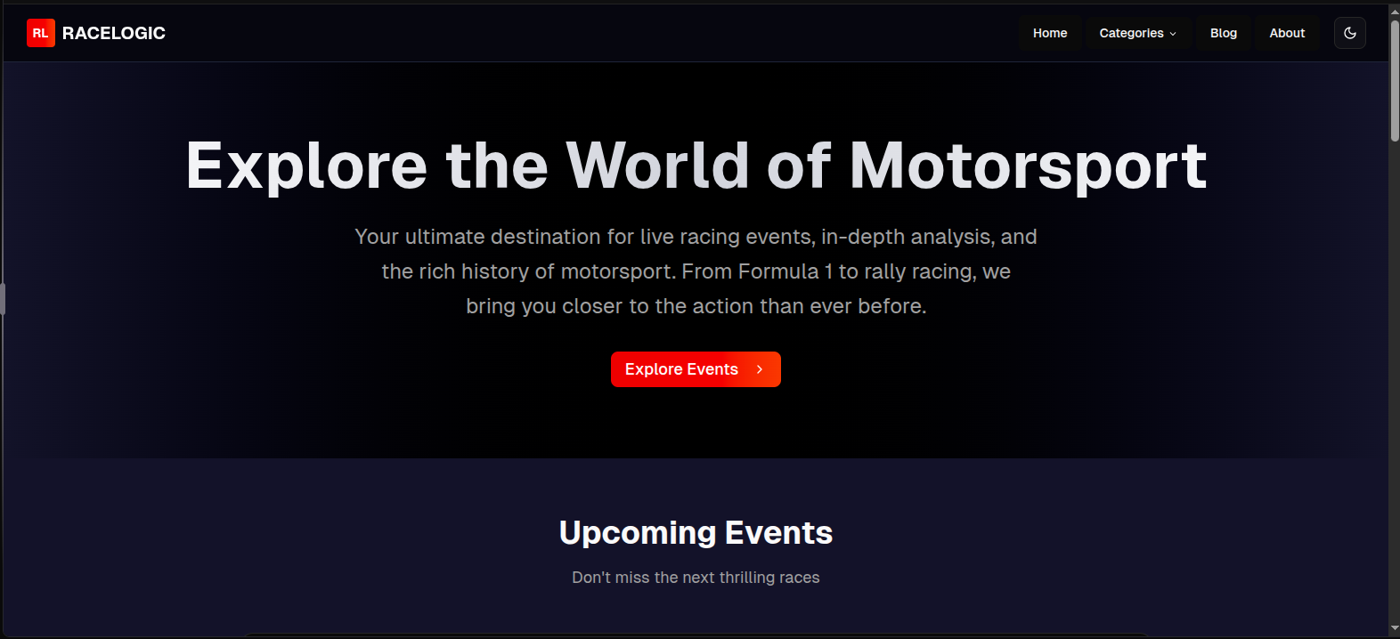 RACELOGIC Motorsport Website